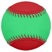 Balle De Softball Partition rouge et vert softball (Dos)
