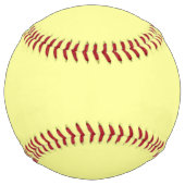 Balle De Softball Pastel Jaune (Dos)