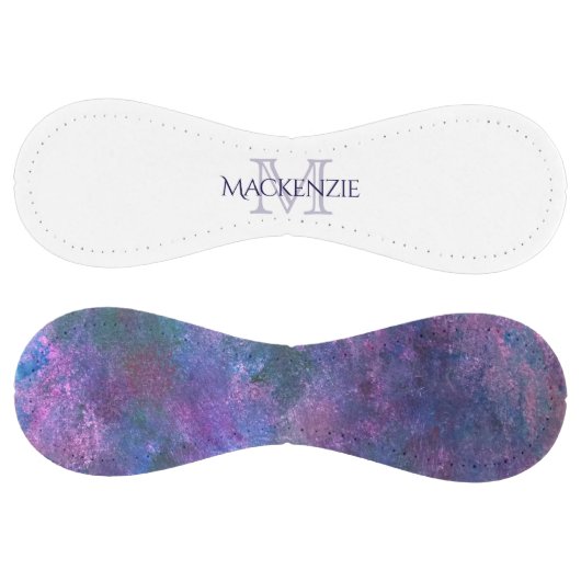Balle De Softball Pastel Splatter | Monogramme rose violet bleu vert (Panneaux)