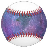 Balle De Softball Pastel Splatter | Monogramme rose violet bleu vert (Dos)