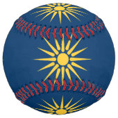 Balle De Softball Patriotic Softball with flag of Macedonia, Greece (Dos)