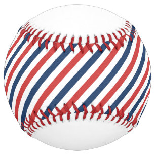 Balle De Softball Patriotique Rouge Blanc et Bleu
