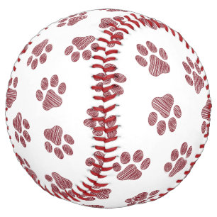 Balle De Softball Patrouilles de Doodle, Paws de Chien, Paws De Bour