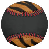 Balle De Softball Peau de tigre frisé fourrure personnalisée Monogra (Dos)