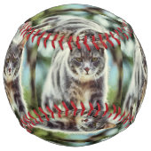Balle De Softball Peinture de chat (Devant)