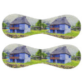 Balle De Softball Peinture de maison bleue (Panneaux)