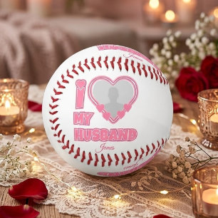 Balle De Softball Personnalisé J'aime mon mari – Ajouter une photo e