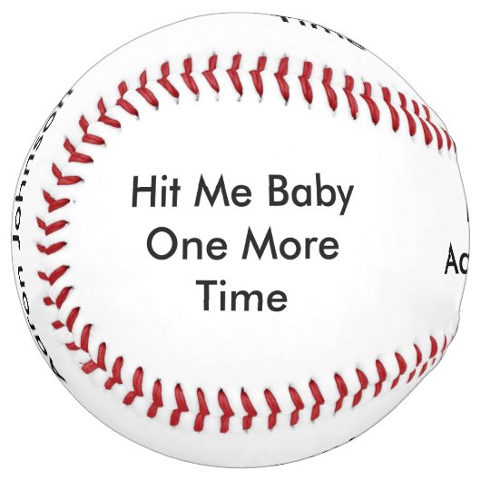 Balle De Softball Personnaliser le nom frapper mon bébé une fois de (Devant gauche)