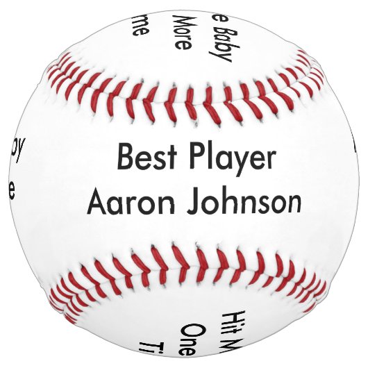 Balle De Softball Personnaliser le nom frapper mon bébé une fois de (Dos)