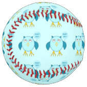 Balle De Softball Petit Bébé Bleu Chouette Boy Softball (Devant gauche)