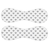Balle De Softball Petits Coeurs Gris Béton Symétrique sur Blanc (Panneaux)