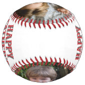 Balle De Softball Photo Collage Happy Fête des pères (Dos)