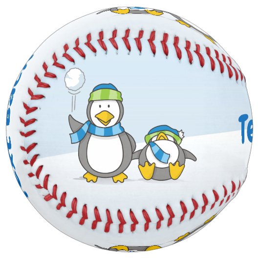 Balle De Softball Pingouins à neige softball (Devant gauche)