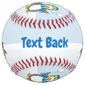 Balle De Softball Pingouins à neige softball (Dos)