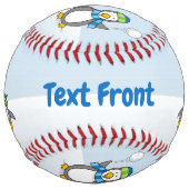 Balle De Softball Pingouins à neige softball (Devant)