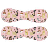 Balle De Softball pink background dogs (Panneaux)