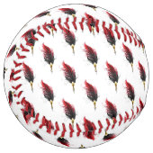Balle De Softball Plume rouge avec pointe en or (Devant gauche)