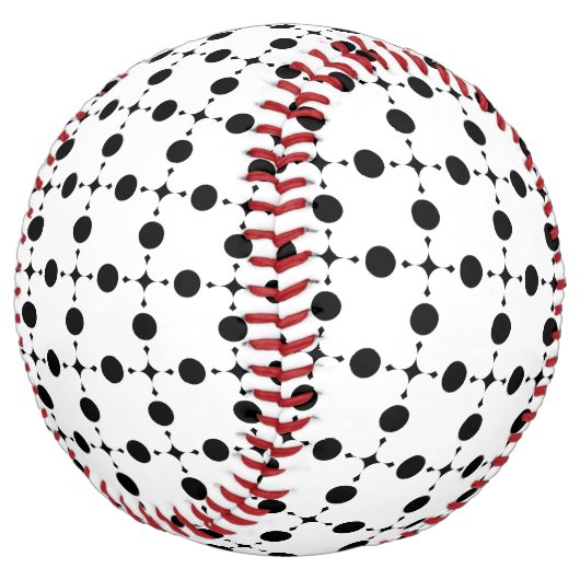 Balle De Softball Points noirs, Motif à pois, Points, Pointillé (Incliné)