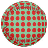 Balle De Softball Points rouges (Devant gauche)