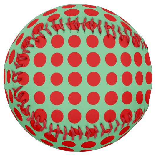 Balle De Softball Points rouges (Devant gauche)