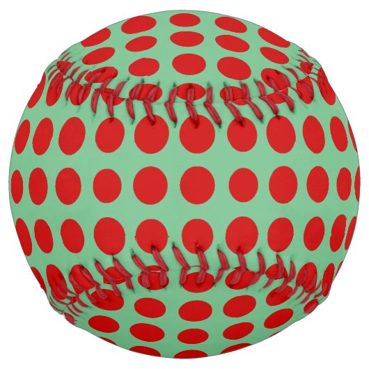 Balle De Softball Points rouges (Devant)