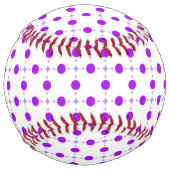 Balle De Softball Points violets, Motif à pois, Points, Pointillé (Dos)