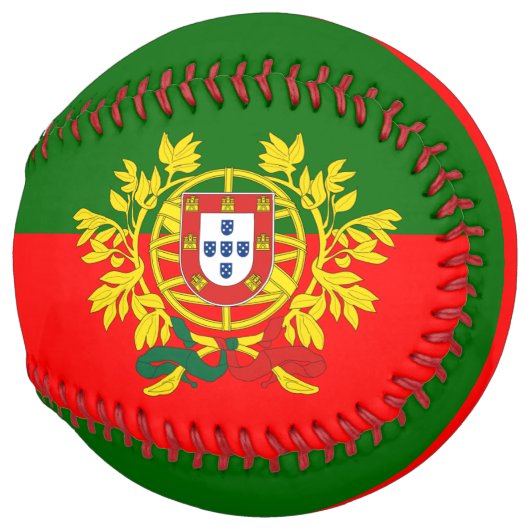 Balle De Softball Portugal Drapeau et blason Patriotique (Dos gauche)