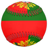 Balle De Softball Portugal Drapeau et blason Patriotique (Devant)