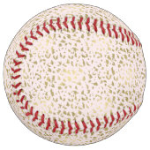 Balle De Softball Poster de animal or rose (Devant gauche)