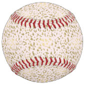 Balle De Softball Poster de animal or rose (Dos)