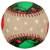 Balle De Softball Première photo de Noël du Père Noël (Dos)