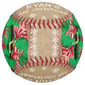 Balle De Softball Première photo de Noël du Père Noël (Devant)