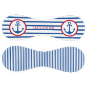 Balle De Softball Preppy Nautical Stripes and Anchor Personalized (Panneaux)