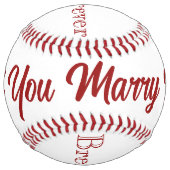 Balle De Softball Proposition de mariage Softball HAMbyWG (Devant)
