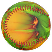 Balle De Softball Psychédélique colorée moderne art Abstrait fractal (Devant gauche)