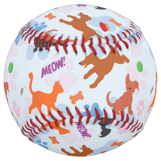 Balle De Softball Puppies et Kittens (Devant)