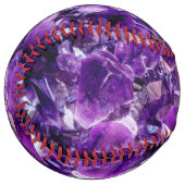 Balle De Softball Purple Amethyst Crystal Geode Gemstone SoftBall (Devant gauche)