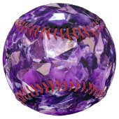 Balle De Softball Purple Amethyst Crystal Geode Gemstone SoftBall (Dos)