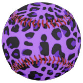 Balle De Softball Purple et noir Cheetah Print Softball (Dos)