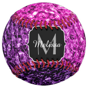 Balle De Softball Purple pink ombre parties scintillant étincelante