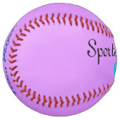 Balle De Softball Purple Softball w/Text (Devant gauche)