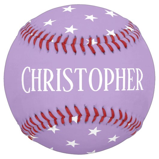 Balle De Softball Purple Stars Softball (Devant)