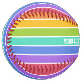 Balle De Softball Rainbow Colours softball personnalisé (Devant gauche)