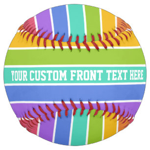 Balle De Softball Rainbow Colours softball personnalisé