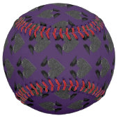 Balle De Softball Ravens gothiques et Coeur noir (Dos)