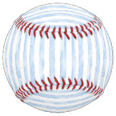 Balle De Softball Rayures Bleu Blanc (Dos)
