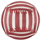 Balle De Softball Rayures crème rouge (Dos)