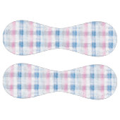 Balle De Softball Rayures Ecossaises Roses Bleues (Panneaux)