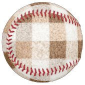 Balle De Softball Rayures Marron Crème Cosy (Devant gauche)