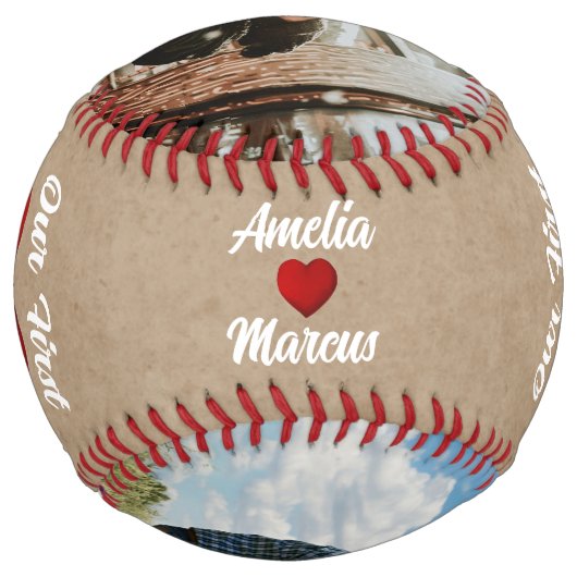 Balle De Softball Red Heart Our First Valentine's Together 2 Photo (Dos)